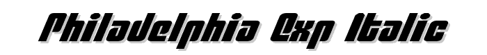 Philadelphia Exp Italic font